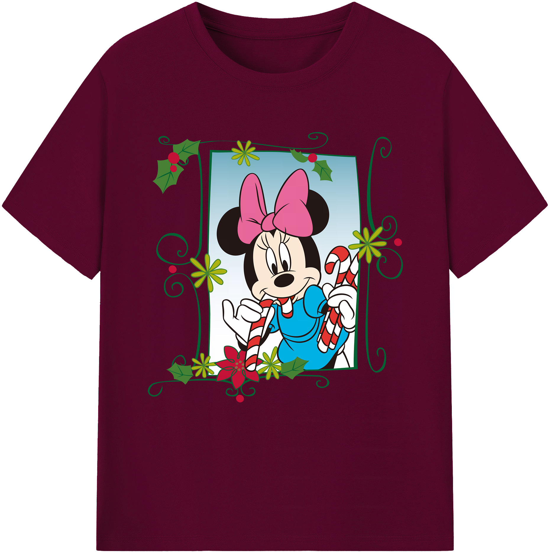 （画像用） ミッキーマウス Mickey Mouse レディースカジュアルプリントTシャツ（綿100％）